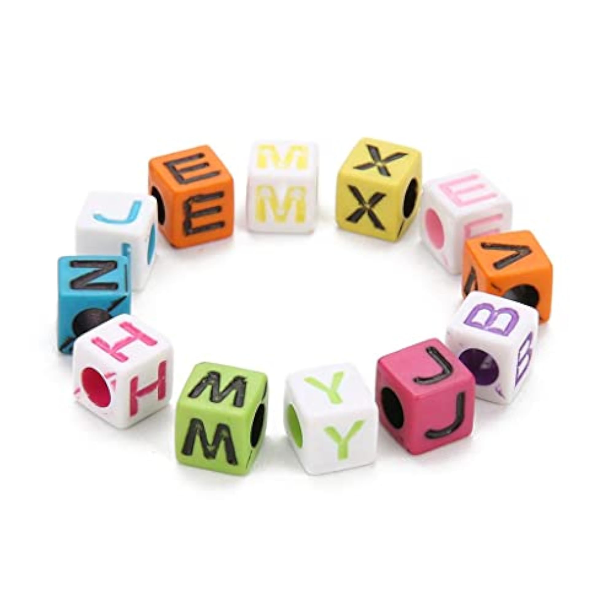 Acrylic Alphabet Letter Beads, 200 Pieces for DIY Jewellery